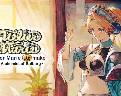 The key art for Atelier Marie Remake: The Alchemist of Salburg, featuring Marie doing alchemy.