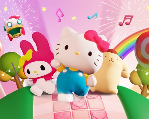 The key art for Hello Kitty and Friends Happiness Parade.