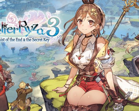 The key art for Atelier Ryza 3, featuring the logo and Ryza herself.