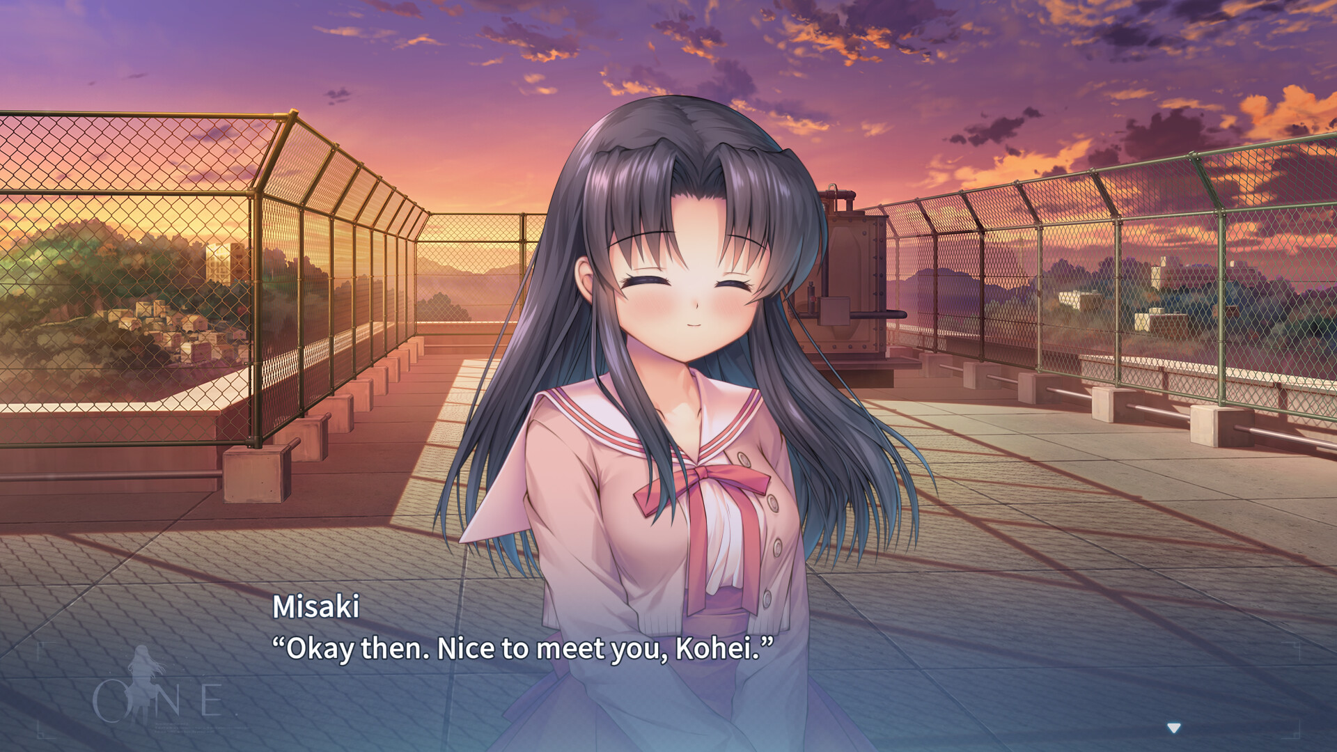 A screenshot from visual novel One on Nintendo Switch