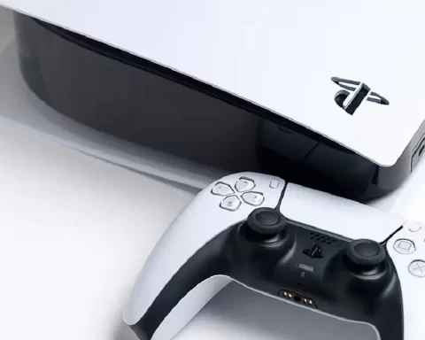 A photo of the Sony PlayStation 5 console